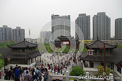 The scenic spot is located in Wuhan metropolitan area, Yellow Crane Tower Scenic spot Editorial Stock Photo